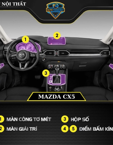 DÁN PPF NỘI THẤT MAZDA CX5