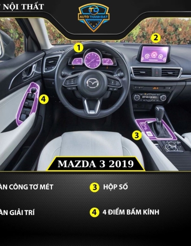 DÁN PPF NỘI THẤT XE MAZDA 3 2016 -2019