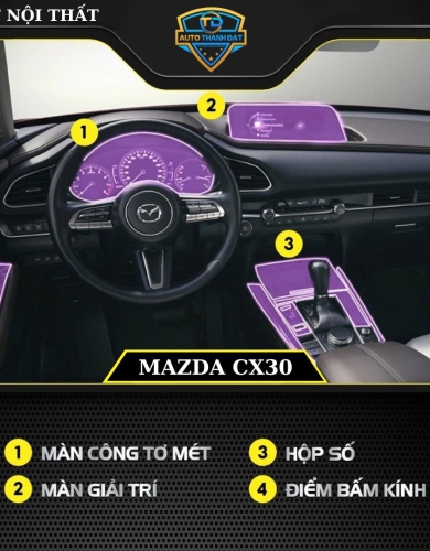 DÁN PPF NỘI THẤT MAZDA CX30