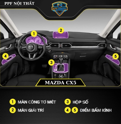 DÁN PPF NỘI THẤT MAZDA CX5