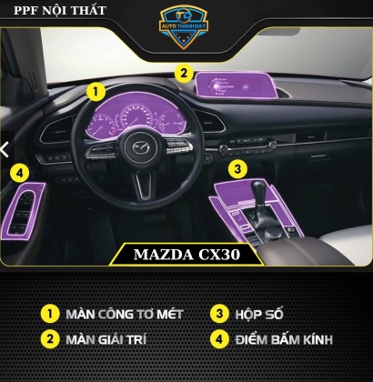 DÁN PPF NỘI THẤT MAZDA CX30