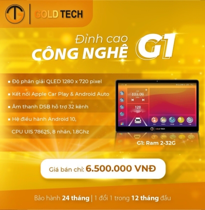 Màn hình DVD Goldtech G1