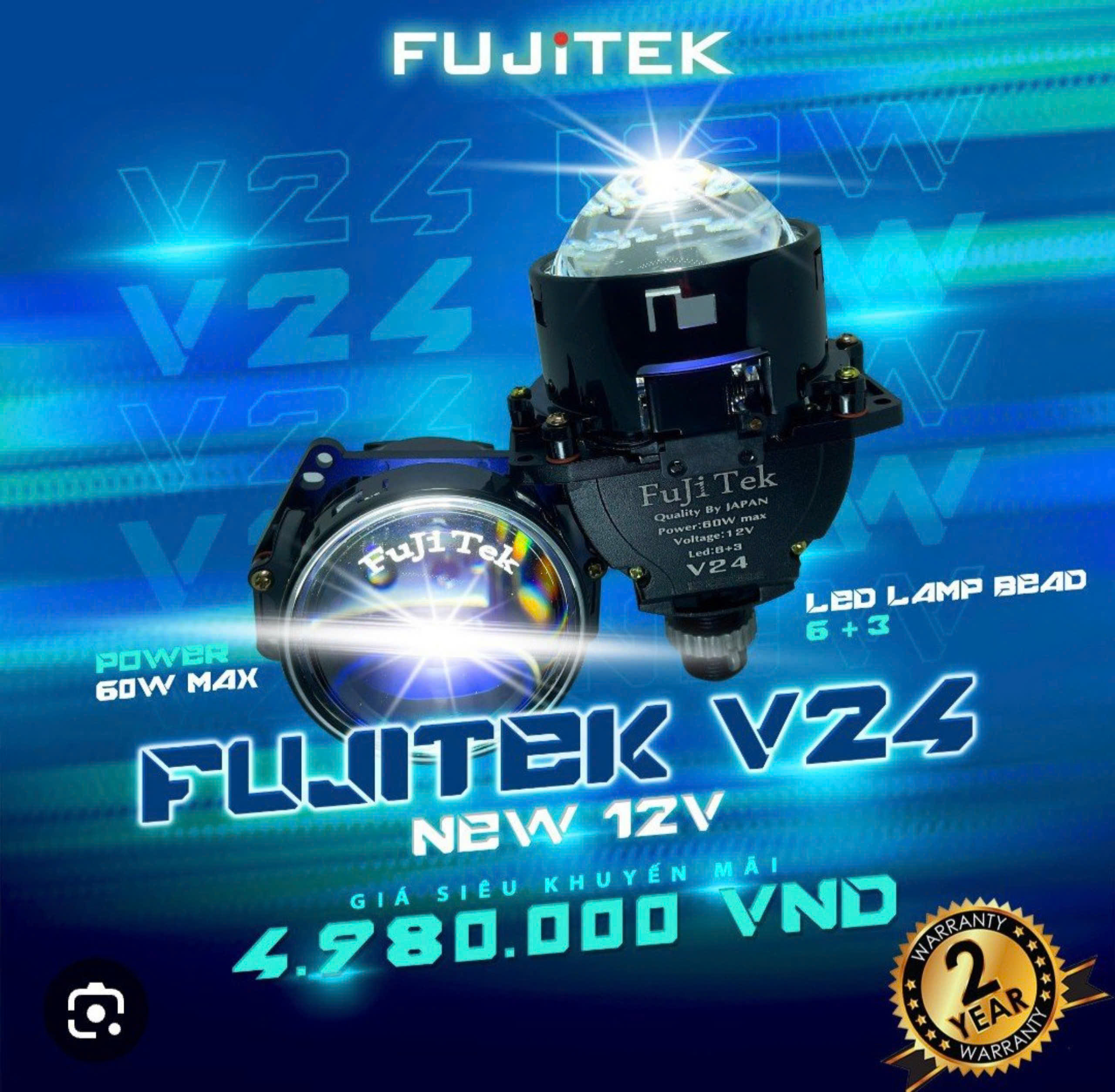 Fujitek V24 - Đèn Bi LED Fujitek V24