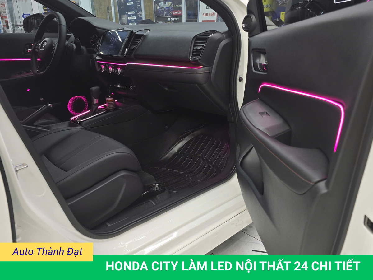 LED NỘI THẤT XE HONDA CITY 24 CHI TIẾT thực hiện bởi Auto Thành Đạt được trang bị đầy đủ dụng cụ và đội ngũ thợ chuyên nghiệp. Cam kết mang lại hiệu quả và dịch vụ chuyên nghiệp tới người dùng.