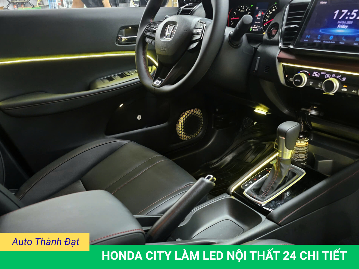 LED NỘI THẤT XE HONDA CITY 24 CHI TIẾT thực hiện bởi Auto Thành Đạt được trang bị đầy đủ dụng cụ và đội ngũ thợ chuyên nghiệp. Cam kết mang lại hiệu quả và dịch vụ chuyên nghiệp tới người dùng.
