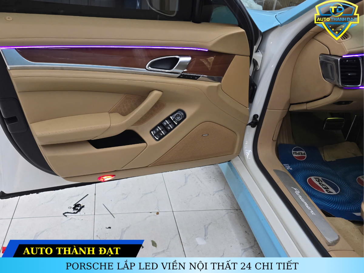 PORSCHE LẮP LED VIỀN NỘI THẤT 24 CHI TIẾT
