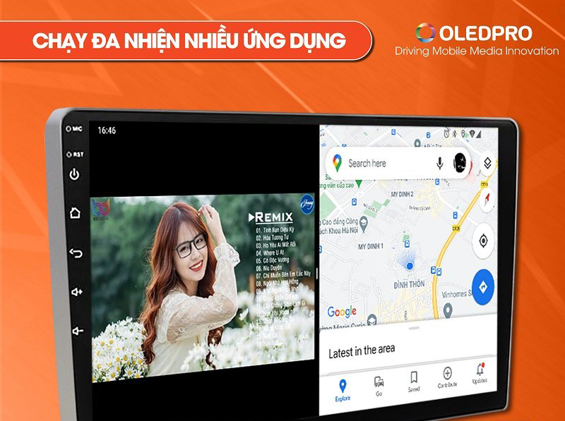 Màn Hình Android OledPro X5S New Liền Camera 360