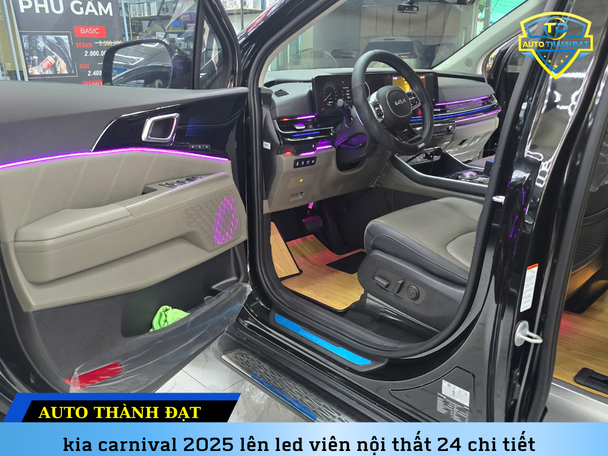 KIA CARNIVAL 2025 LẮP LED VIỀN NỘI THẤT 24 CHI TIẾT