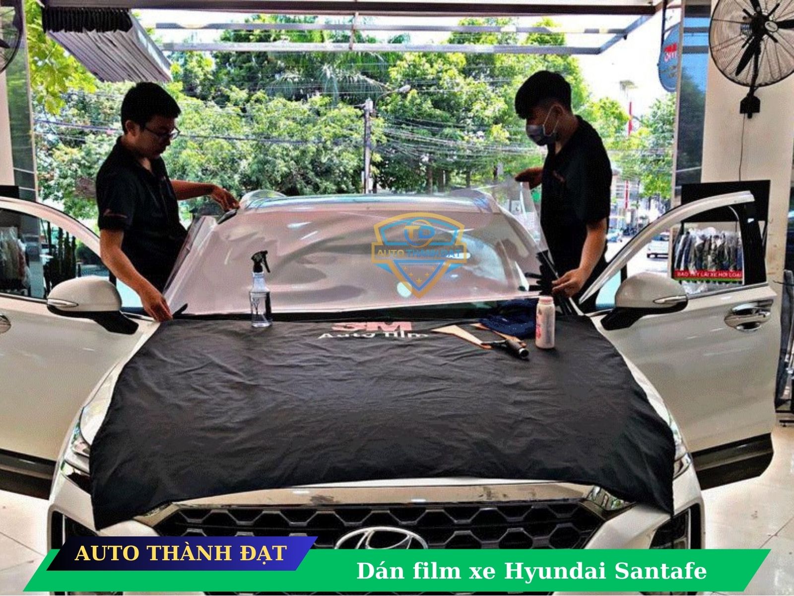 DÁN FILM CÁCH NHIỆT XE HYUNDAI SANTAFE