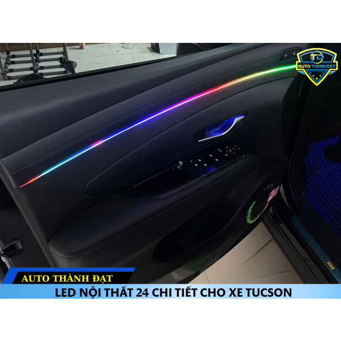 LẮP LED NỘI THẤT 24 CHI TIẾT CHO XE TUCSON 