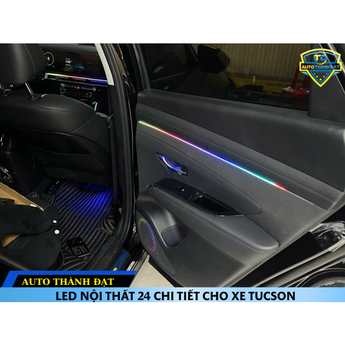 LẮP LED NỘI THẤT 24 CHI TIẾT CHO XE TUCSON 