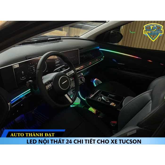 LẮP LED NỘI THẤT 24 CHI TIẾT CHO XE TUCSON 