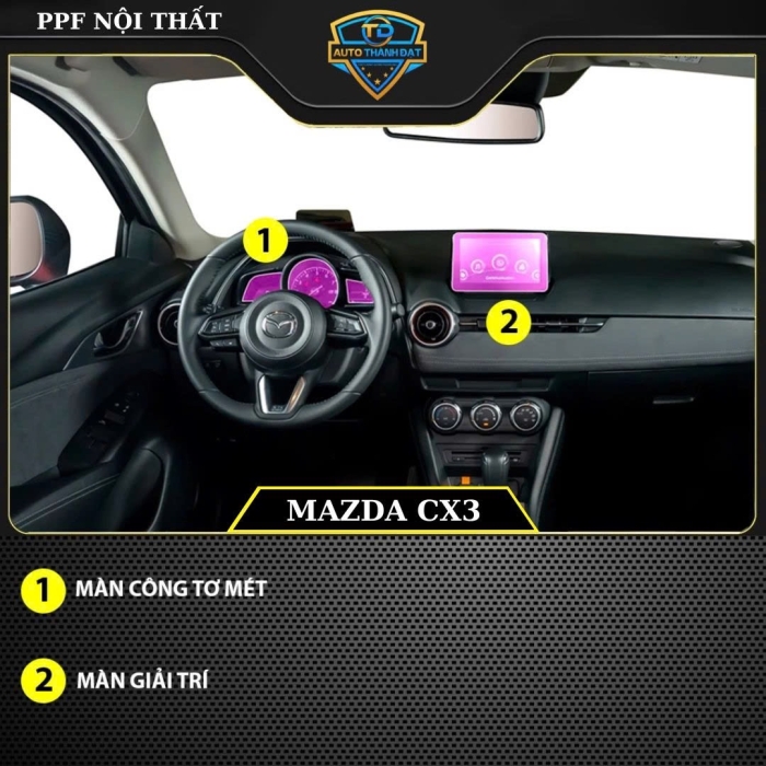 DÁN PPF NỘI THẤT XE MAZDA CX3