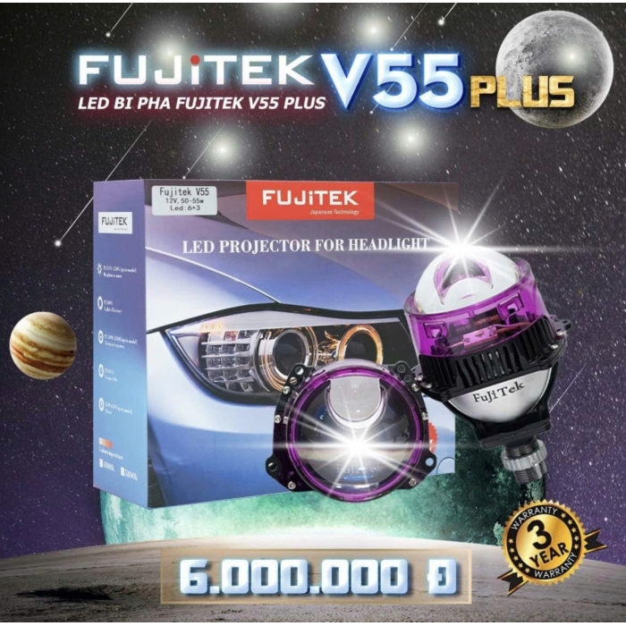 Đèn bi LED Fujitek V55 Plus